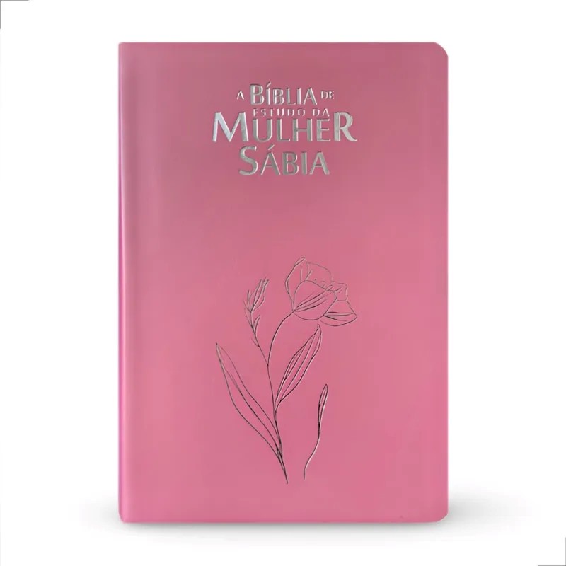 Bíblia de Estudo da Mulher Sábia | ARC | Harpa Avivada | Capa Magnólia Rosa